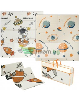 Двулицево топлоизолиращо килимче за игра космос 180x200см